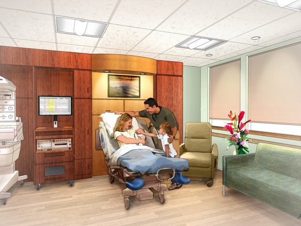 CMH Maternity room Illustration by Kurt Struve