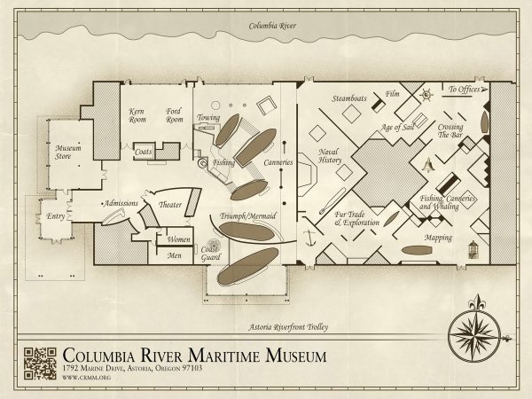 Columbia River Maritime Museum Visitor's Map by Kurt Struve