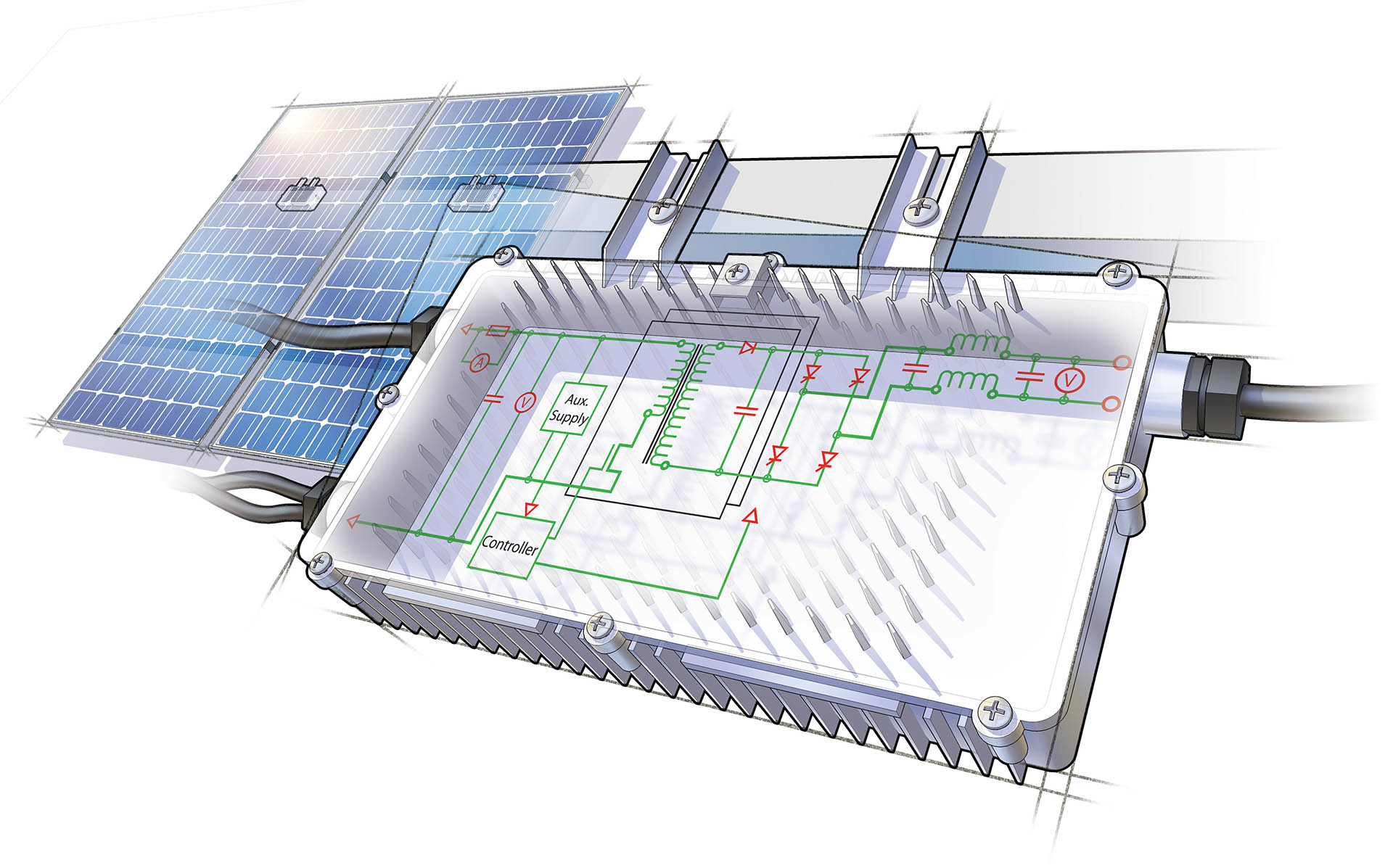 Microinverter Illustration